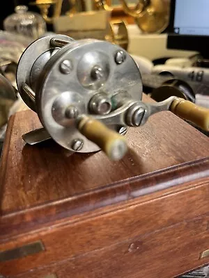 Meek Horton Blue Grass No. 3 Baitcasting Reel - Jewelled Caps • $295