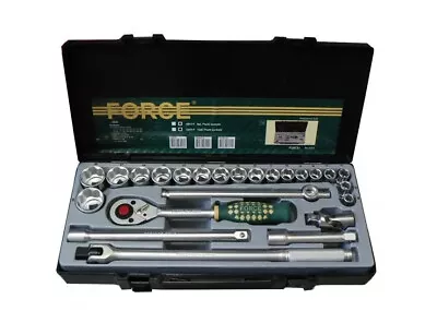 Force 4243-5 1/2  Dr. 10-32mm Socket Set: Ratchet Sliding T Handle Breaking Bar • $99.36