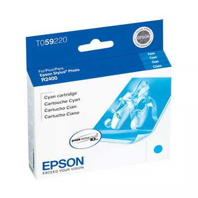 Genuine Epson 59 T0592 Cyan Ink Cartridge For Stylus Photo R2400 • $7.99