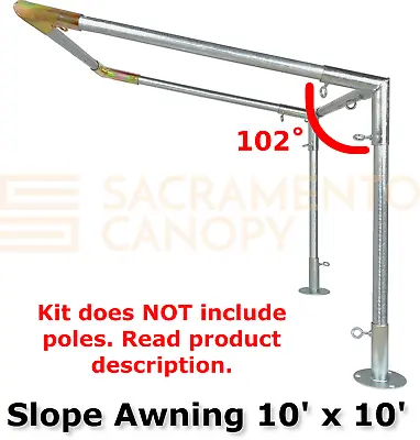 Low Slope Lean-To Wall Mounted EMT Canopy Fittings Kits DIY Carport & Awning • £109.90
