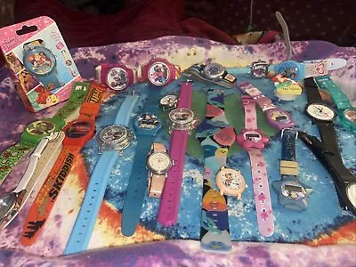 $15.55 • Buy Lot 91 VTG & Now DISNEY Watches Princess, Minnie, Frozen, Trolls UNTESTED Kids