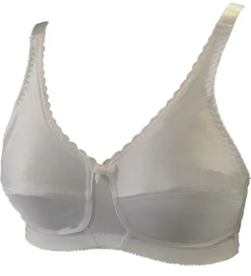 NWOT Nearly Me 630 Plain Soft Cup Lace White Mastectomy Bra 36D • $16
