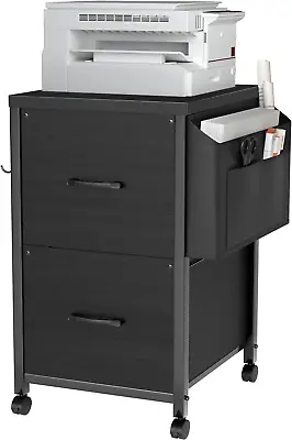 2 Drawer File Cabinet On Wheels For Home Office Rolling Small Fabric Filing • $61.07
