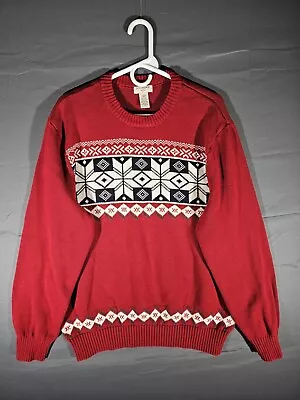 Dockers Sweater Men's XL Red Christmas Print • $19.99