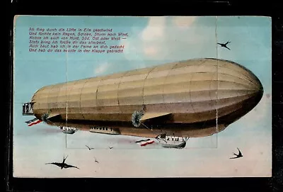 Postcard Zeppelin Card With Flap Without Content Small Format • £0.86