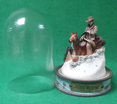 Franklin Mint Ltd Edition John Wayne Hand Decorated Figurine With Glass Dome • £12.99