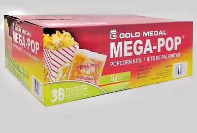 Gold Medal Mega Pop Corn Oil Salt Kit With Coconut Oil For 6 Oz Kettle 36 Count • $65