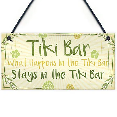 £3.99 • Buy Tiki Bar Accessories Home Garden Bar Plaque Pub Bar Kitchen Man Cave Sign GIFTS