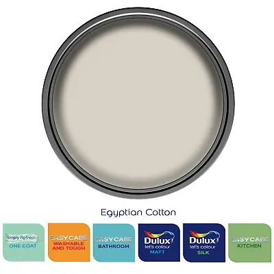 £37.99 • Buy Dulux Paint Egyptian Cotton Matt Or Silk Emulsion Various Finishes 2.5L Or 5L
