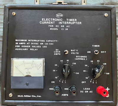 MCM M.C. Miller Co. Inc. Current Interrupter CI-30 AC/DC Electronic Timer • $199.99