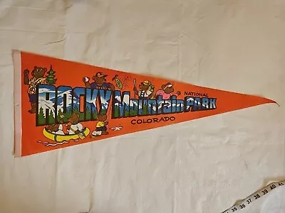 Vintage Souvenir Pennant Rocky Mountain National Park W/ Bears • $5