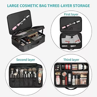 Vlando Professional Travel Makeup/artist Case Professional Cosmetic Organizer • £16