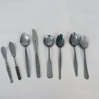 Vintage Cutlery Lot Spoons Knife Cheese Stainless Steel Kitchen Bulk Bundle #8 • $9.95