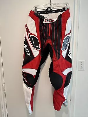 Vintage Motocross Ufo Plast Mx20 Solu Racing Factory Team Mx Red Pants Size 32 • $49.77