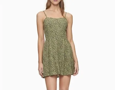 Calvin Klein Jeans Womens Micro Leopard Line Mini Dress MSRP $79.5 • $12.89