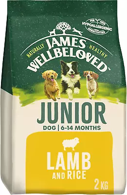 James Wellbeloved Junior Lamb & Rice 2 Kg Bag Hypoallergenic Dry Dog Food • £19.18