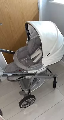 £600 • Buy Bebecar Pram Stylo , Pram , White Leather Pram 