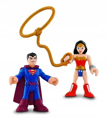 BNIB Fisher-Price Imaginext DC Super Friends Superman & Wonder Woman Figures • £12.99