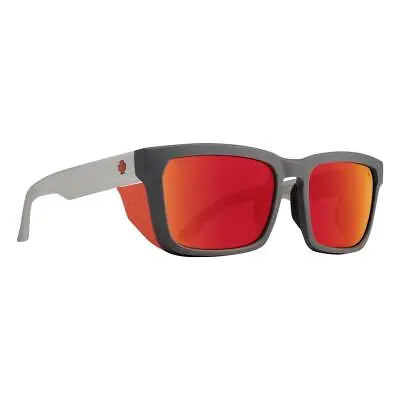 Spy Optic Helm Tech Sunglasses Dark Gray Tan Happy Gray Green Red Spectra Mirror • $65.97