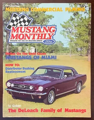 Vintage Mustang Monthly Magazine September 1984 Vol 7 No 7 • $7.50