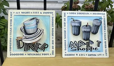 MALT SHOPPE  & DINER Tin  3D Sign ART  DURHAM Vintage • $29.99