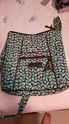 Vera Bradley Pre-Owned Mint Green Leave Crossbody Bag Small • $7