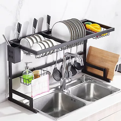 Over The Sink Dish Drying Rack Stainless Steel Kitchen Dish Drainer Kitchen Rack • $26.50