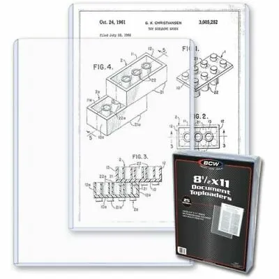 5 BCW 8.5x11 Photo / Print Hard Plastic Topload Holders Rigid Protector Sleeves • $16.85