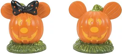 Dept 56 MICKEY AND MINNIE MOUSE TOPIARIES SET Disney Village PUMPKINTOWN 6007732 • $21.51