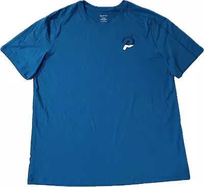 Peloton Athletic T Shirt Nylon Spandex Blue Mens Sz Lg • $12.95