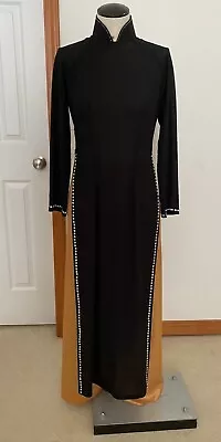 Ao Dai Vietnamese Dress . Size S . Unique Designs. Black Color. Fit Bust 33A-34B • $32