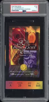 National Championship - PSA Ticket 2004 Football Rose Bowl USC Trojans Michigan • $250