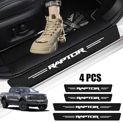 4X For Ford Ranger Raptor Door Plate Sill Scuff Anti Scratch Sticker Protector • $18.99