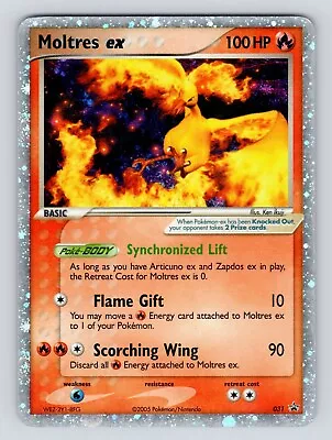 2005 Pokemon TCG Moltres Ex 031 Black Star Promo Ultra Rare Holo - VG • $39.99