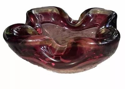 Vintage Murano Pink Glass Ashtray 1950s  • $13.99