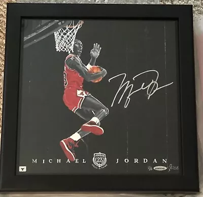 Michael Jordan Rare UDA Autographed LE #1/6 Cradle Painting GU Floor 12x12 • $19000