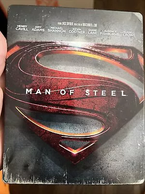 Man Of Steel Blu-Ray +DVD Steelbook | Walmart Exclusive NEW DISC Damaged Case • $14.99