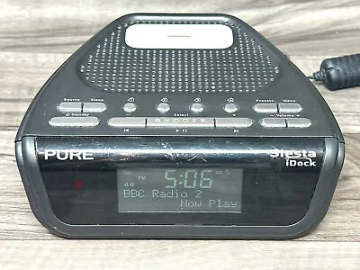 Pure Siesta IDock DAB/FM Digital Alarm Clock Radio With IPod Dock 4 Alarm Snooze • £60