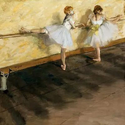 Dancers Practicing At The Barre By Edgar Degas Wall Art Ballerina Poster Print • £4.49