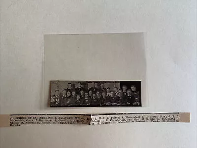 School Of Engineering Milwaukee WI Wisconsin 1919 Football Small Team Picture • $16