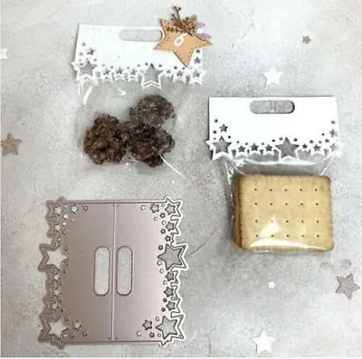 Star Gift Card Pack Bag Topper Head Handle Metal Cutting Dies Scrapbook Craft • £4.51
