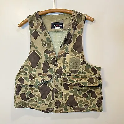 Vintage Redhead Hunting Vest Adult L Duck Camo Canvas 80s Shooting Mens • $31.45