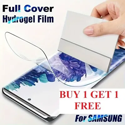 For Samsung Galaxy S24 S23 S22 S21 Ultra S20 Plus Hydrogel FILM Screen Protector • £2.89