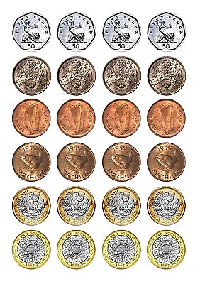 24  Coins  /  Money   Birthday  Cupcake  Wafer Rice Edible Fairy Cake Toppers • £2.50