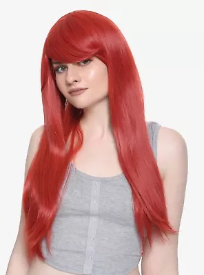 LONG RED COSTUME HAIR WIG Bang Think SALLY ARIEL KAIRI IVY MERMAID EPIC COSPLAY • $28.50