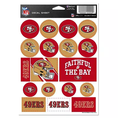 San Francisco 49ers NFL Vinyl Die-Cut Sticker Set / Decal Sheet *Free Shipping • $5.67