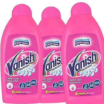 3 X Vanish Clean & Fresh Hand Carpet Shampoo Cleanser 450ml • £9.40