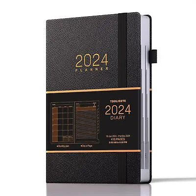 TDOLISSTE - Academic Diary 2024 Day To Page A5 Planner (366-page Daily Plan And • £8.79