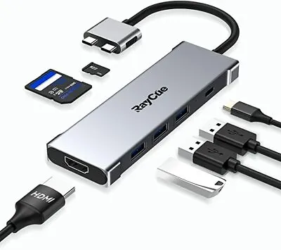 USB C Hub Adapter 7-in-1 Docking Station For MacBook Pro/Air With 4K 60Hz HDMI • $29