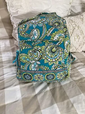 Vera Bradley Medium Peacock Paisley BackPack Purse  Handbag Teal • $24